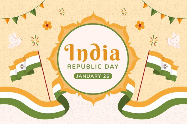 Achtergrond voor de Indiase Republiek Dag nationale feestdag