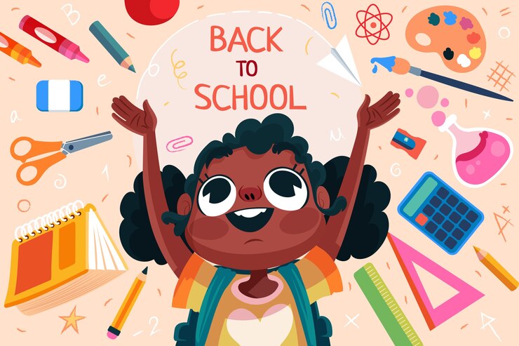Gratis Vector achtergrond voor terug naar schoolseizoen