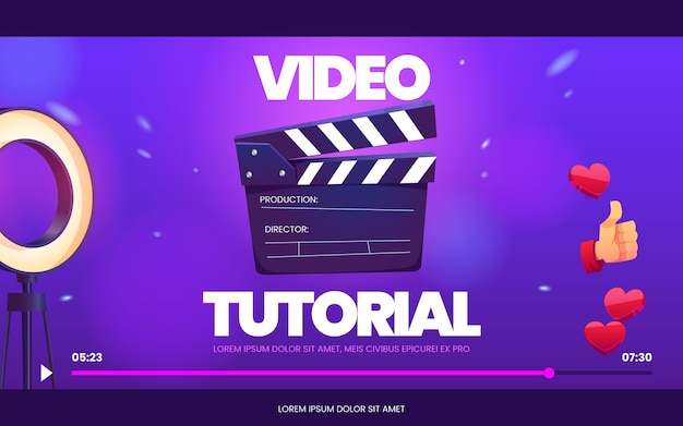 Achtergrondontwerp voor video-tutorials