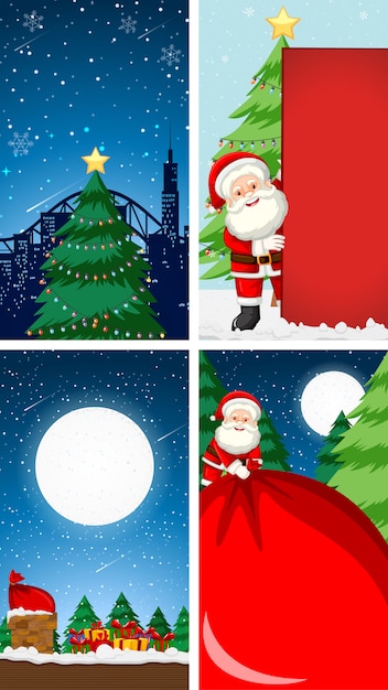 Gratis vector achtergrondsjablonen met kerstthema