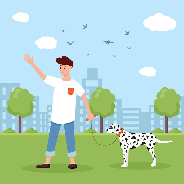 Gratis vector adopteer een huisdier illustratie