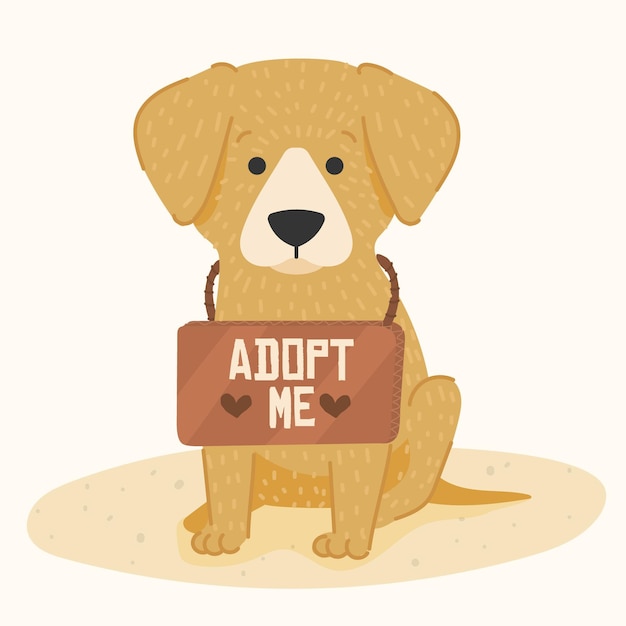 Gratis vector adopteer een huisdierconcept