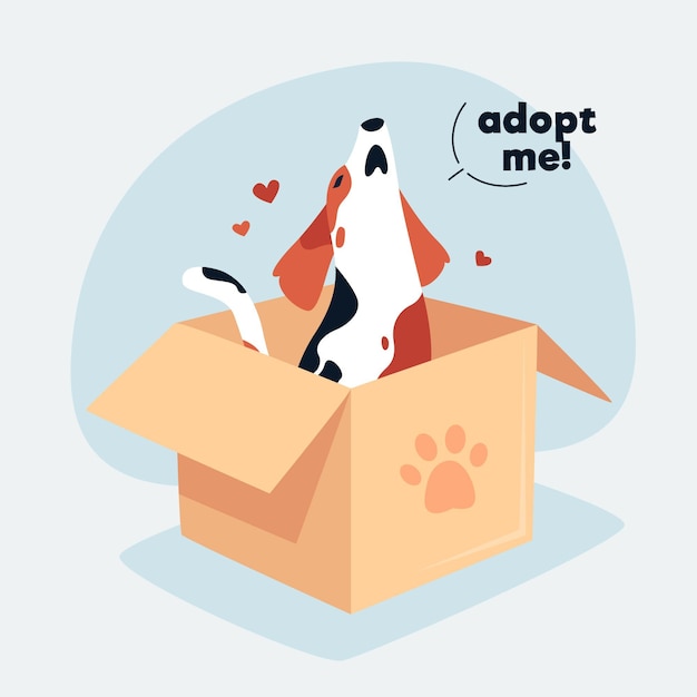 Gratis vector adopteer een huisdierconcept