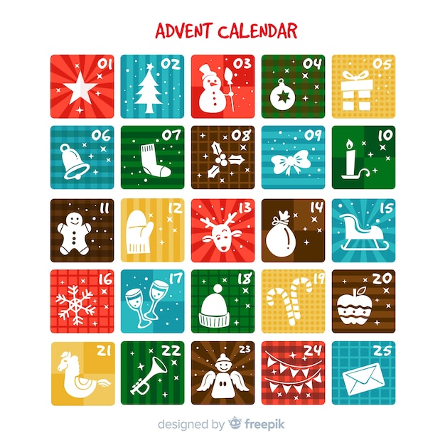 Gratis vector advent kalender