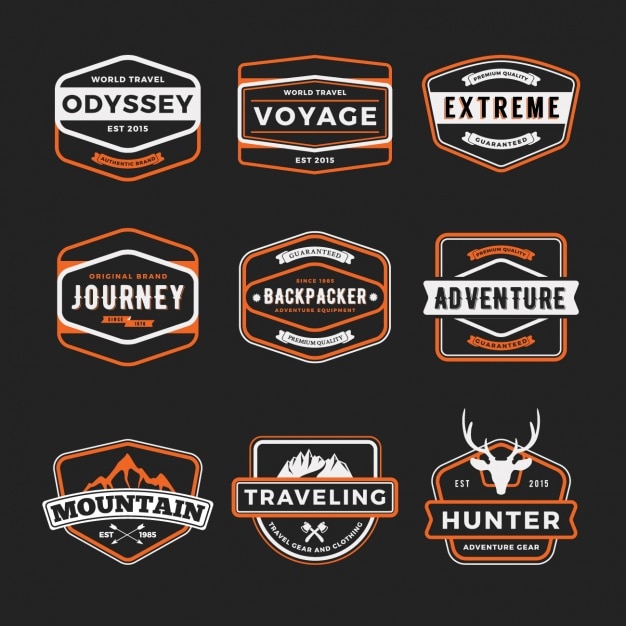 Gratis Vector adventure badges