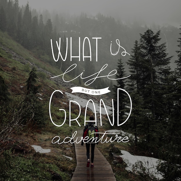 Adventure belettering concept