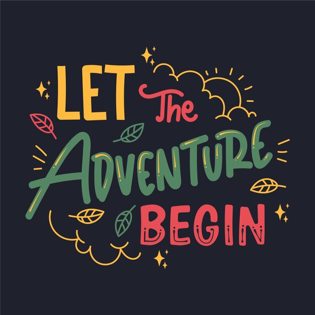 Adventure belettering