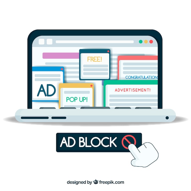 Gratis vector advertentieblok popup-concept