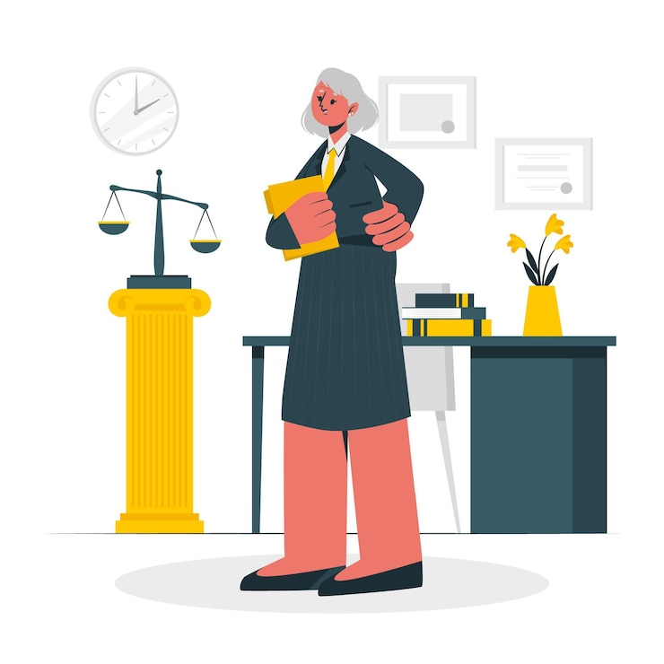 Gratis Vector advocaat concept illustratie