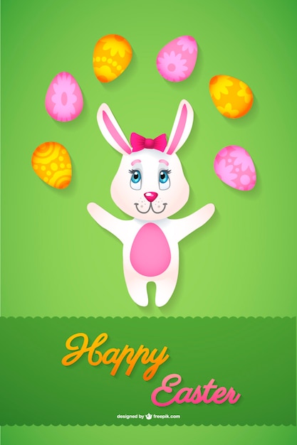 Gratis vector afdrukbare happy easter