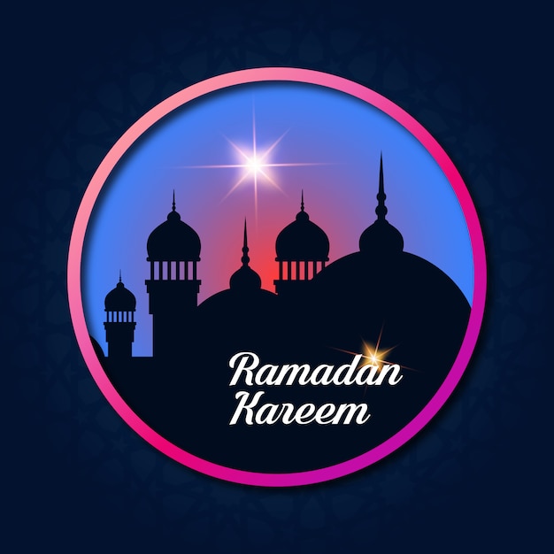 Afgeronde ramadanachtergrond