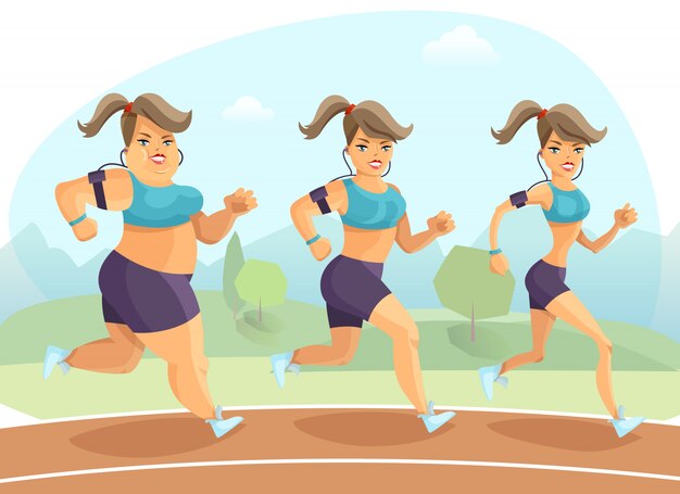 Afslanken Vrouw Illustratie