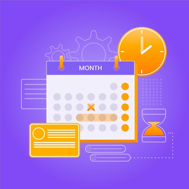 Afspraak boeking concept met kalender