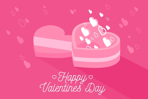 Aftelkalender voor Valentijnsdag achtergrond met snoep