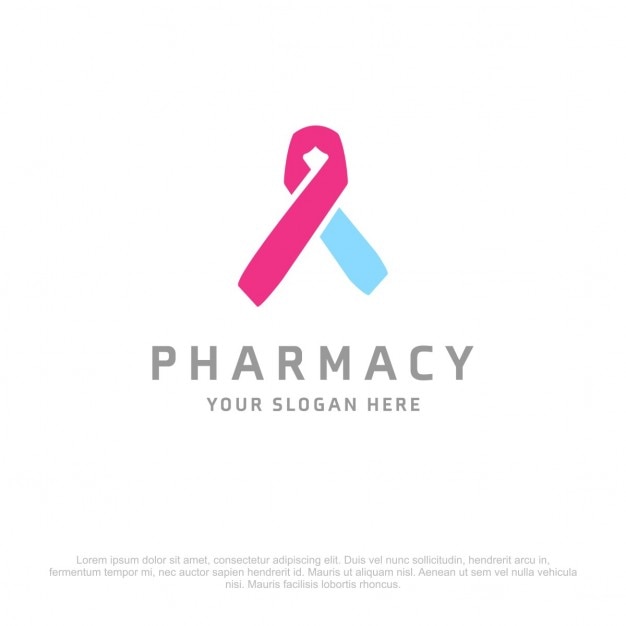 Gratis vector aids symbol ribbon health pharmacy logo