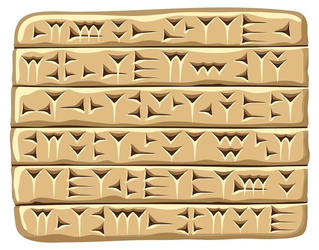Gratis vector akkadisch spijkerschrift assyrisch en sumerisch schrift oud schriftalfabet babylon