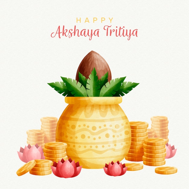 Gratis vector akshaya tritiya concept