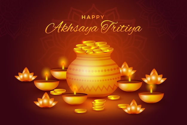 Gratis vector akshaya tritiya illustratie