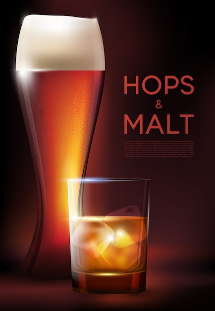 Alcohol drinken glazen Poster
