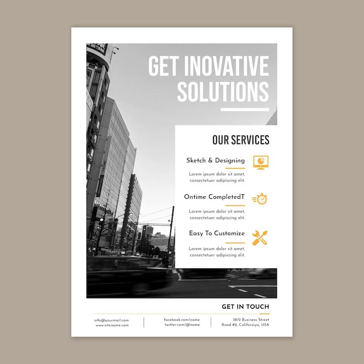 Gratis Vector algemene zakelijke verticale flyer