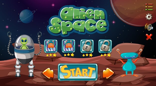 Alien space game achtergrond