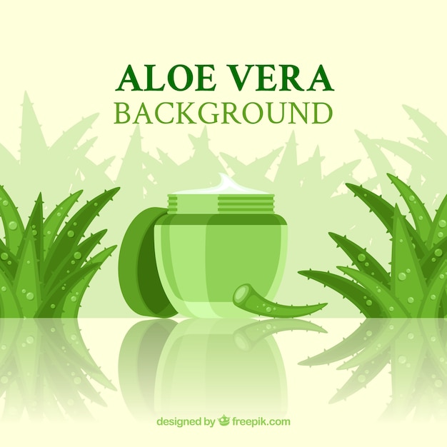 Gratis vector aloë vera achtergrond ontwerp