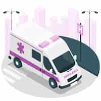 Gratis vector ambulance concept illustratie