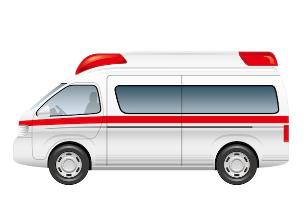 Ambulance illustratie geïsoleerd op een witte achtergrond