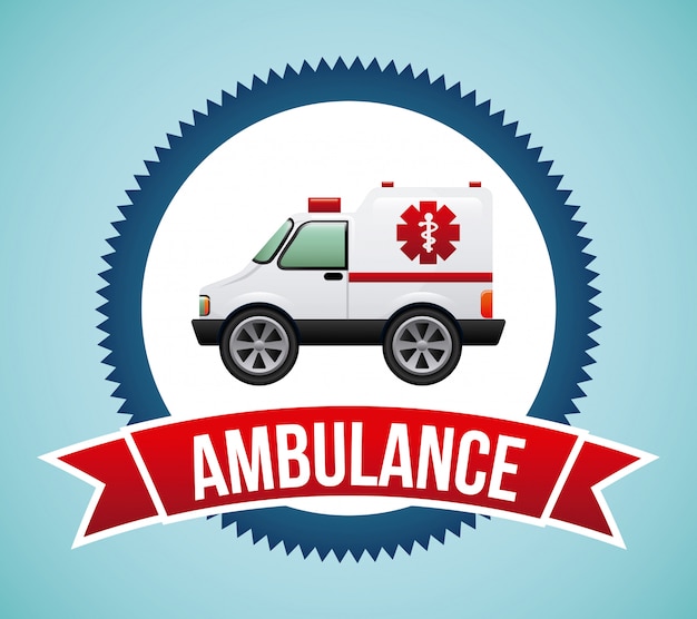 Gratis vector ambulance ontwerp