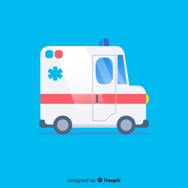 Ambulanceconcept in vlakke stijl