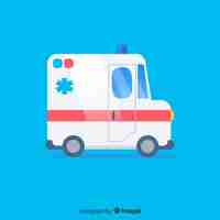 Gratis vector ambulanceconcept in vlakke stijl