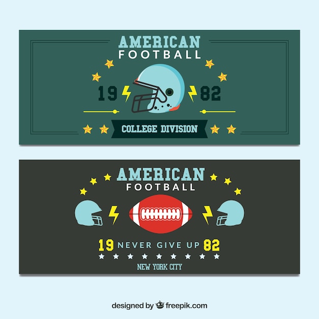 Gratis vector american football banners