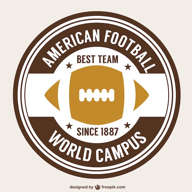 American football retro bal badge