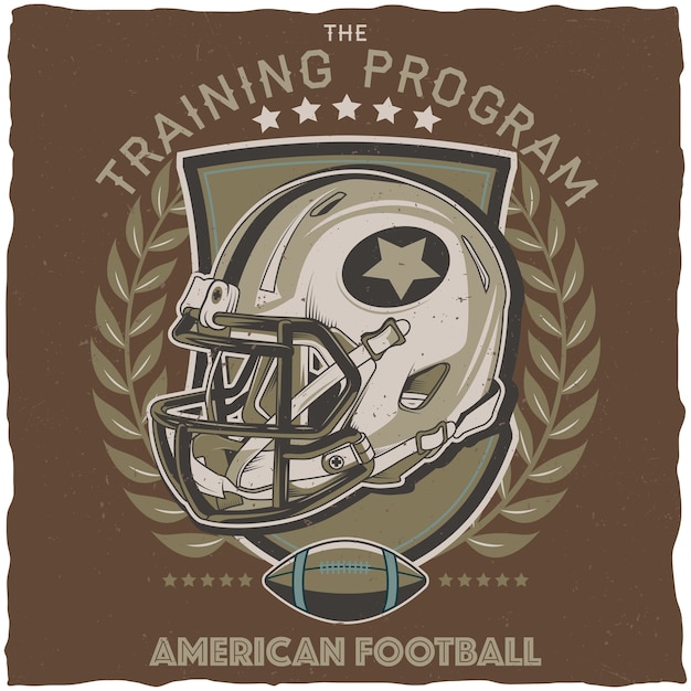 Gratis vector american football trainingsprogramma poster