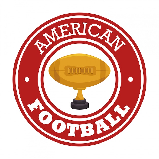 Gratis vector amerikaans voetbal sport badge logo