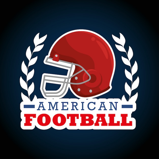 Amerikaans voetbal sport logo