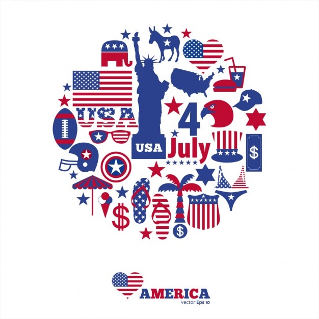 Gratis vector amerikaanse design elementen