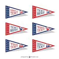 Gratis vector amerikaanse stickers set