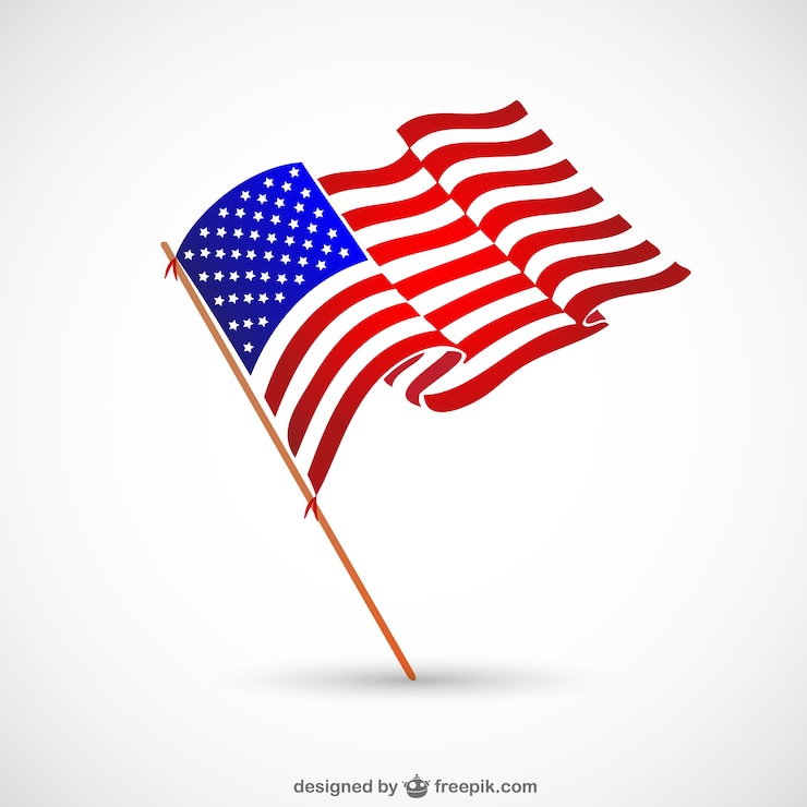 Gratis Vector amerikaanse vlag nationaal symbool