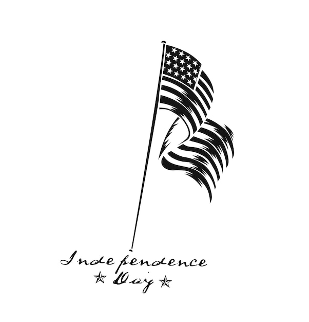 Amerikaanse vlag van de VS 4 juli Onafhankelijkheidsdag
