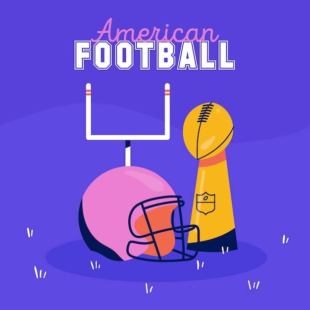 Amerikaanse voetbal illustratie