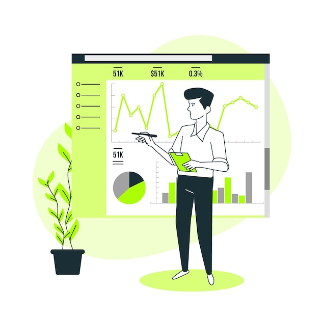 Gratis vector analytics concept illustratie instellen