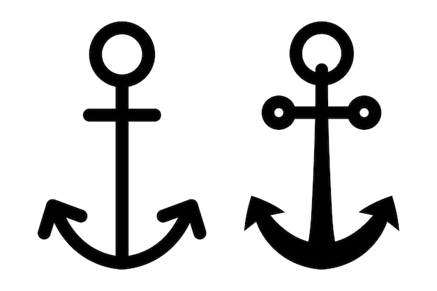 Gratis vector anchors basic glyph set