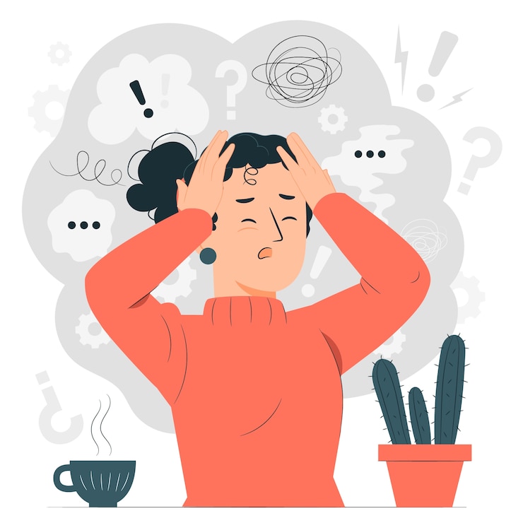Gratis Vector angst concept illustratie