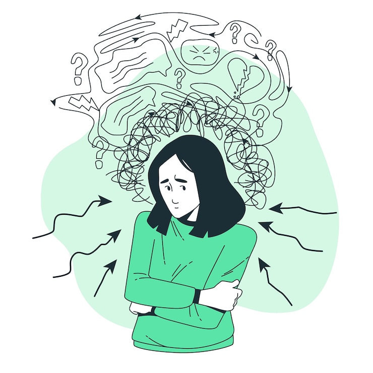 Gratis Vector angst concept illustratie