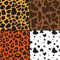 Gratis vector animal print achtergrond collectie