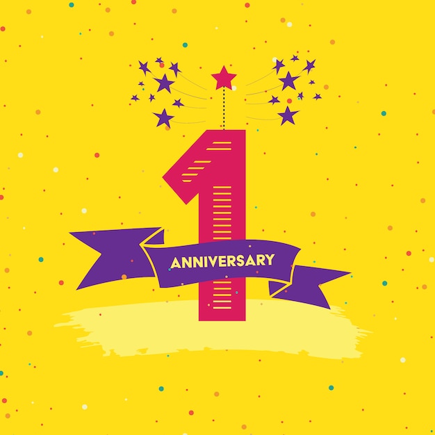 Gratis vector anniversary achtergrond ontwerp