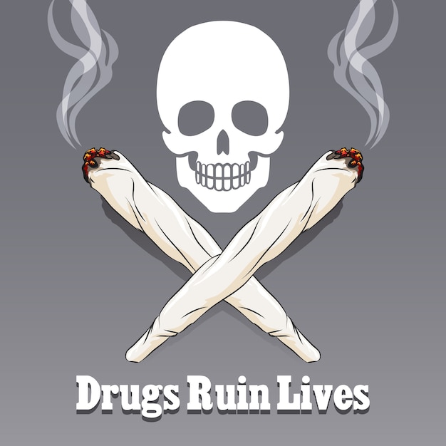 anti drug illustratie