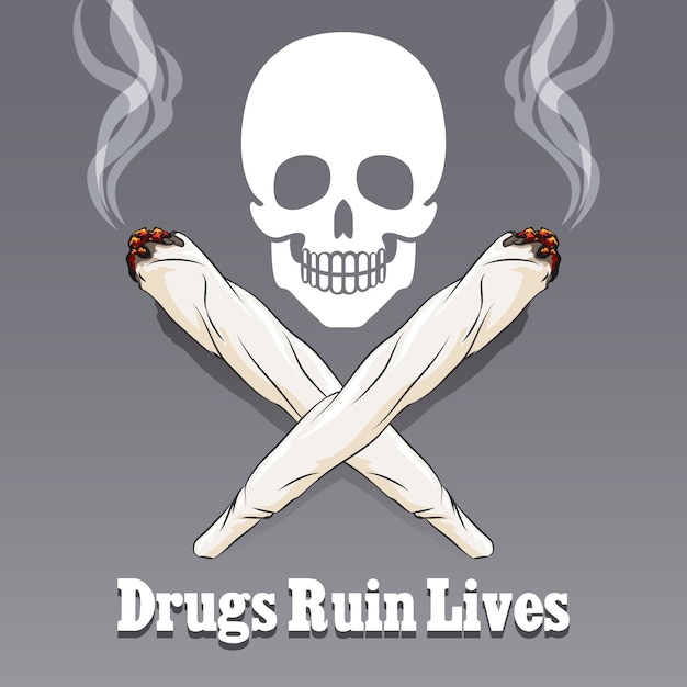 Anti drug illustratie