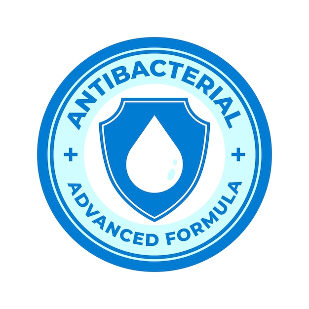 Antibacterieel logo sjabloonontwerp